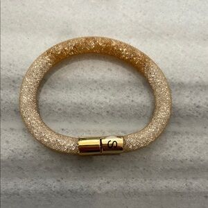 SWAROVSKI two tone gold tone crystal Stardust bracelet NEW